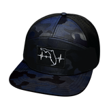 Florida Hat, Flat Bill, Snapback Hat, Navy Camo, Black, Mens Hat, Womens Hat, Front Picture 