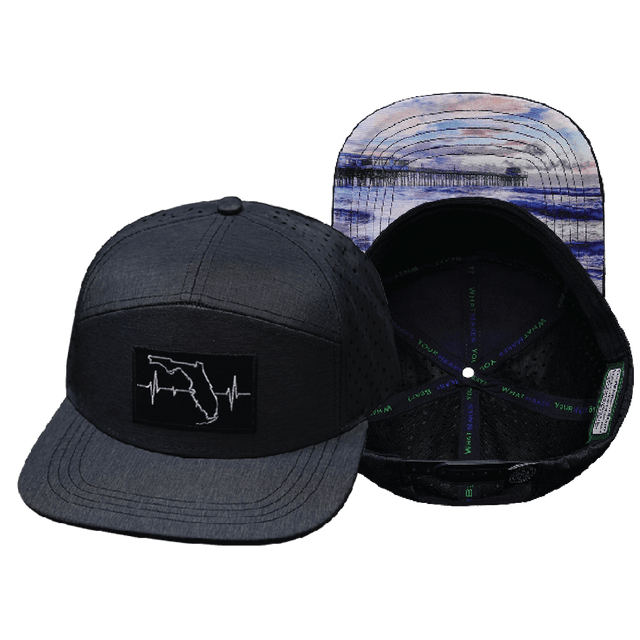 Florida Hat, Flat Bill, Snapback Hat, Ocean Blue, Cocoa Beach Edition, Mens Hat, Womens Hat, Main Picture 