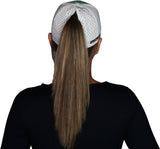 Florida Hat, Low Profile, Ponytail, Snapback Hat, Teal, White, Mens Hat, Womens Hat, Ponytail Hole Woman In Hat Picture 