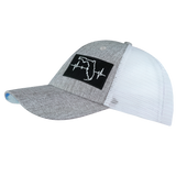 Florida Hat, Low Profile, Snapback Hat, Heather Gray, White, Mens Hat, Womens Hat, Side Picture 