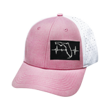 Florida Hat, Low Profile, Ponytail, Snapback Hat, Pink, White, Mens Hat, Womens Hat, Front Picture 
