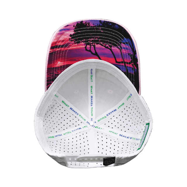 Florida Hat - Low Profile - Ponytail - Pink / White - Laser Mesh