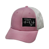 Florida Hat, Low Profile, Ponytail, Snapback Hat, Pink, White, Mens Hat, Womens Hat, Front Picture 