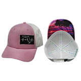 Florida Hat, Low Profile, Ponytail, Snapback Hat, Pink, White, Mens Hat, Womens Hat, Main Picture 