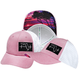 Florida Hat, Low Profile, Ponytail, Snapback Hat, Pink, White, Mens Hat, Womens Hat, Main Picture 