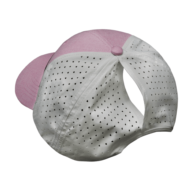 **YOUTH** Florida Hat - Low Profile - Ponytail - Pink / White - Laser Mesh