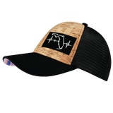 Florida Hat, Low Profile, Snapback Hat, Cork, Black, White, Mens Hat, Womens Hat, Side Picture 