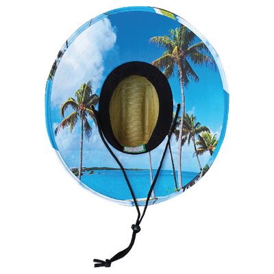 Florida Straw, Sun Hat, Palms, Mens Straw Hat, Womens Straw Hat, Underbill Picture