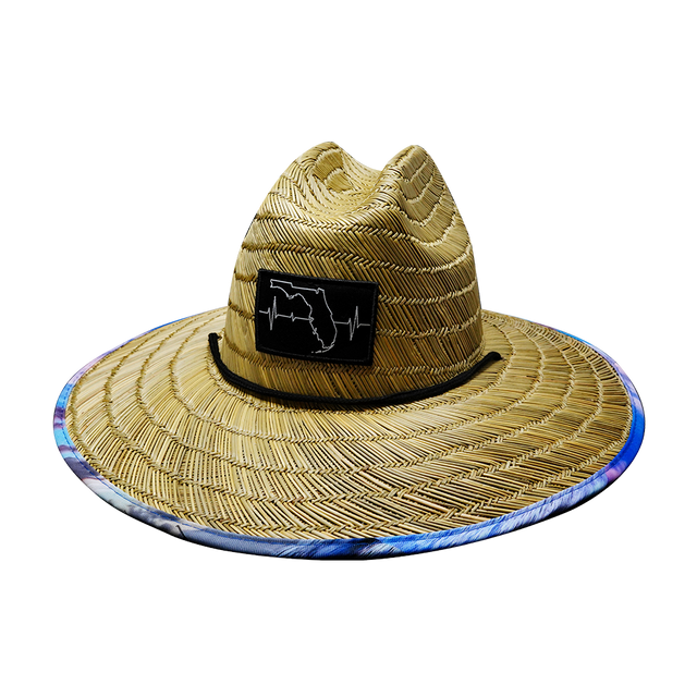 Florida Straw, Sun Hat, Pier, Mens Straw Hat, Womens Straw Hat, Front Picture