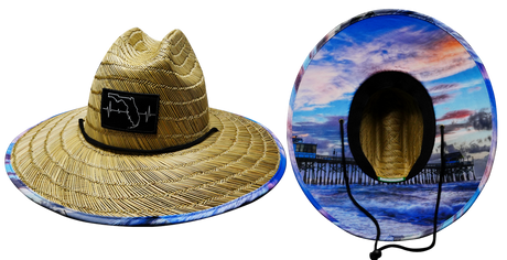 Florida Straw, Sun Hat, Pier, Mens Straw Hat, Womens Straw Hat, Main Picture