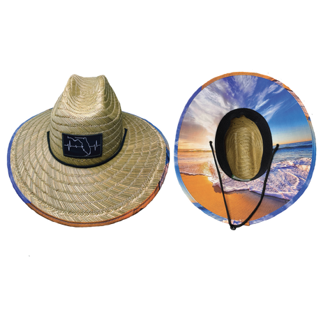 Florida Straw, Sun Hat, Sunset, Mens Straw Hat, Womens Straw Hat, Main Picture