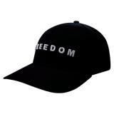 Freedom Hat, Baseball Hat Fit, Snapback Hat, Black, Mens Hat, Womens Hat, Front Picture