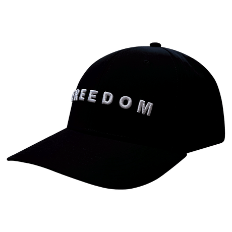 Freedom Hat, Baseball Hat Fit, Snapback Hat, Black, Mens Hat, Womens Hat, Front Picture