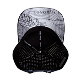 Freedom Hat, Baseball Hat Fit, Snapback Hat, Black, White, Mens Hat, Womens Hat, Underbill Picture