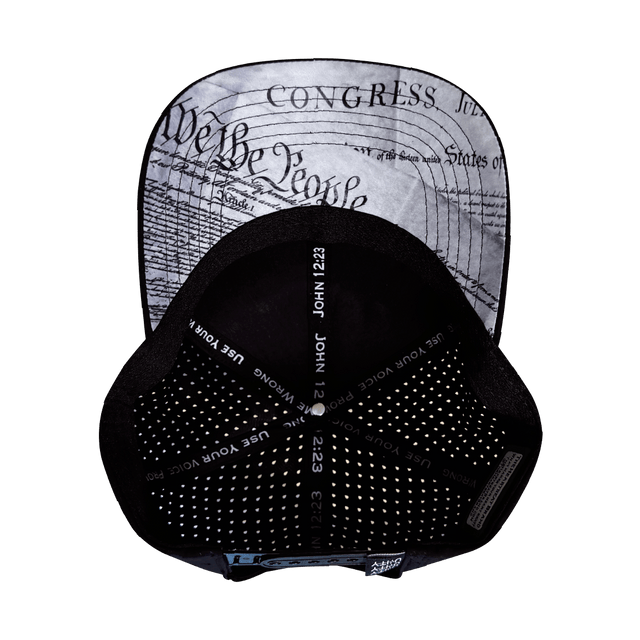 Freedom Hat, Baseball Hat Fit, Snapback Hat, Black, White, Mens Hat, Womens Hat, Underbill Picture