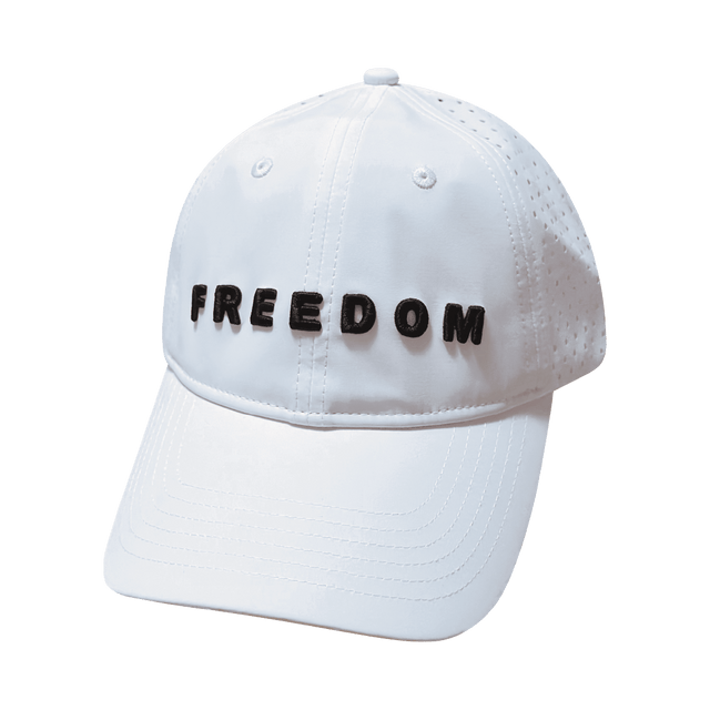 Freedom Hat, Dad Hat, Snapback Hat, White, Mens Hat, Womens Hat, Front Picture