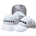 FREEDOM Hat - Dad Hat - Ponytail - White - Laser Mesh
