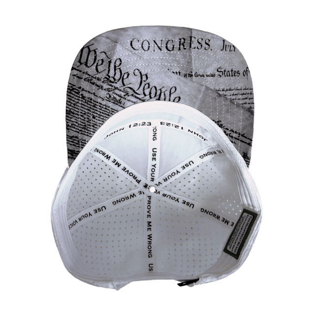 Freedom Hat, Flat Bill, Snapback Hat, White Camo, Mens Hat, Womens Hat, Underbill Picture