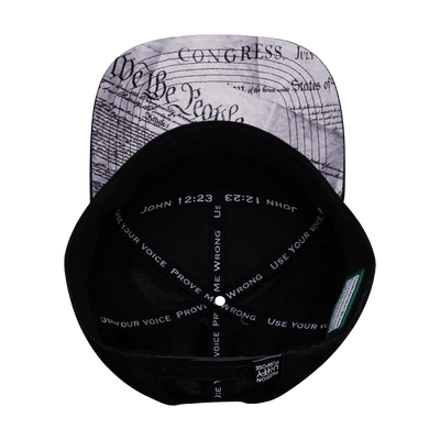 Freedom Hat, Flat Bill, Snapback Hat, Black Camo, Mens Hat, Womens Hat, Underbill Picture