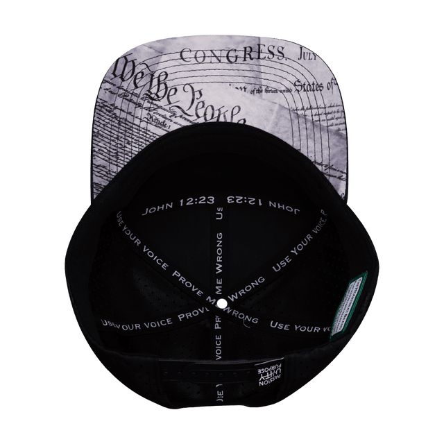 Freedom Hat, Flat Bill, Snapback Hat, Black Camo, Mens Hat, Womens Hat, Underbill Picture