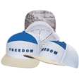 Freedom Hat, Flat Bill, Snapback Hat, Cream, White, Blue,  Mens Hat, Womens Hat, Main Picture