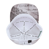 Freedom Hat, Flat Bill, Snapback Hat, Cream, White, Blue,  Mens Hat, Womens Hat, Underbill Picture