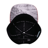 Freedom Hat, Flat Bill, Snapback Hat, Dark Red, Navy, White, Black,  Mens Hat, Womens Hat, Underbill Picture