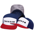 FREEDOM Hat - Flat Bill - Dark Red / White / Navy - Laser Mesh