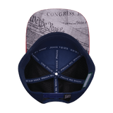 Freedom Hat, Flat Bill, Snapback Hat, Dark Red, White, Navy, Mens Hat, Womens Hat, Underbill Picture