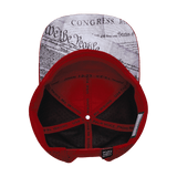 Freedom Hat, Flat Bill, Snapback Hat, Red, White, Mens Hat, Womens Hat, Underbill Picture