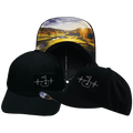 Golf Hat - Baseball Hat Fit - Black - Laser Mesh