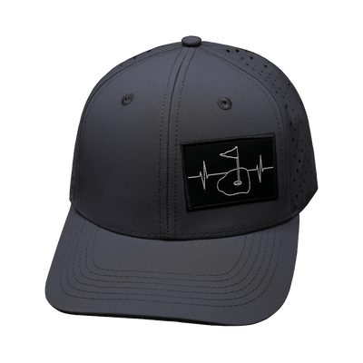 Golf Hat, Baseball Hat, Snapback Hat, Charcoal, Mens Hat, Womens Hat, Front Picture 
