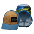 Golf Hat, Baseball Hat, Snapback Hat, Cork, Slate Blue, Mens Hat, Womens Hat, Main Picture 