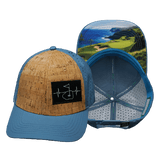 Golf Hat, Baseball Hat, Snapback Hat, Cork, Slate Blue, Mens Hat, Womens Hat, Main Picture 