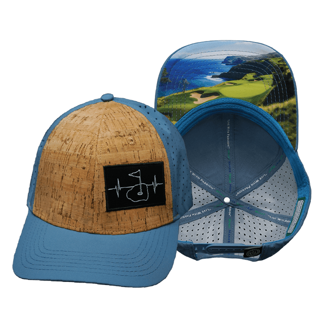 Golf Hat, Baseball Hat, Snapback Hat, Cork, Slate Blue, Mens Hat, Womens Hat, Main Picture 