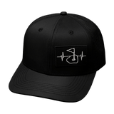 Golf Hat - Baseball Hat Fit - Black (No Photo) - Laser Mesh