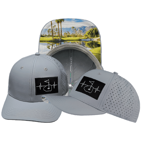 Golf Hat, Baseball Hat, Snapback Hat, Gray Blue, Mens Hat, Womens Hat, Main Picture 
