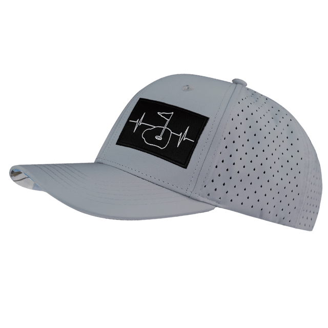 Golf Hat, Baseball Hat, Snapback Hat, Gray Blue, Mens Hat, Womens Hat, Side Picture 