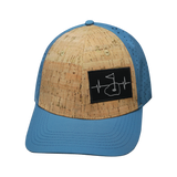 Golf Hat, Baseball Hat, Snapback Hat, Cork, Slate Blue, Mens Hat, Womens Hat, Front Picture 
