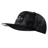 Golf Hat, Flat Bill, Snapback Hat, Black Camo, Mens Hat, Womens Hat, Side Picture