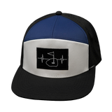 Golf Hat, Flat Bill, Snapback Hat, Black, White, Navy, Mens Hat, Womens Hat, Front Picture