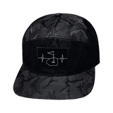 Golf Hat, Flat Bill, Snapback Hat, Black Camo, Mens Hat, Womens Hat, Front Picture