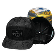 Golf Hat, Flat Bill, Snapback Hat, Black, Camo, Mens Hat, Womens Hat, Main Picture