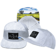 Golf Hat, Flat Bill, Snapback Hat, White Camo, Mens Hat, Womens Hat, Main Picture