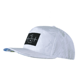 Golf Hat, Flat Bill, Snapback Hat, White Camo, Mens Hat, Womens Hat, Side Picture
