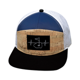 Golf Hat, Flat Bill, Snapback Hat, Cork, Black, Navy, White, Mens Hat, Womens Hat, Front Picture