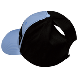 Golf Hat, Low Profile, Ponytail, Snapback Hat, Baby Blue, Black, Mens Hat, Womens Hat, Ponytail Hole Picture 