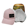 Golf Hat, Low Profile, Ponytail, Snapback Hat, Light Pink, White, Mens Hat, Womens Hat, Main Picture 