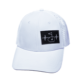 Golf Hat, Low Profile, Ponytail, Snapback Hat, White, Mens Hat, Womens Hat, Front Picture 