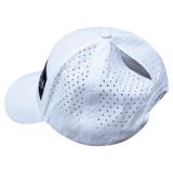 Golf Hat, Low Profile, Ponytail, Snapback Hat, White, Mens Hat, Womens Hat, Ponytail Hole Picture 